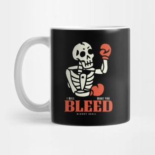 Vintage Boxing Skull Fighter Mug